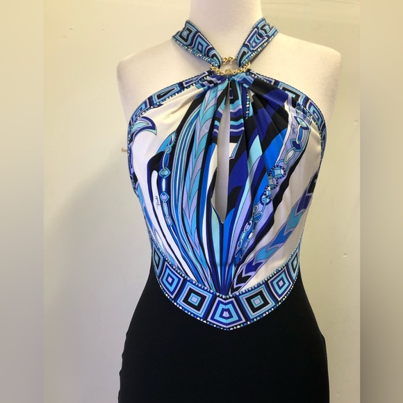 Emilio Pucci Farfalla Halter  Gown - Picture 9 of 16